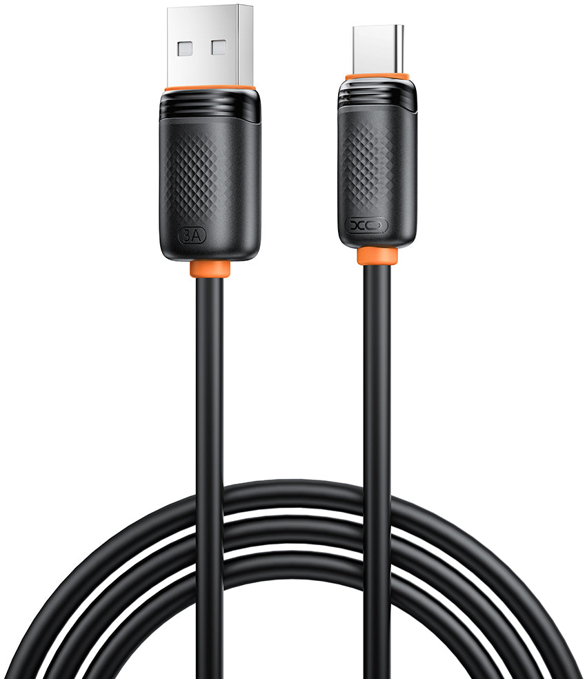 Podatkovni in polnilni kabel USB-A - USB-C XO Design NB302, 18W, 1m, Črn