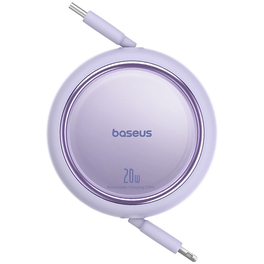 Podatkovni in polnilni kabel USB-C - Lightning Baseus Free2Pull Mini Retractable, 20W, vijoličen P10364501511-00