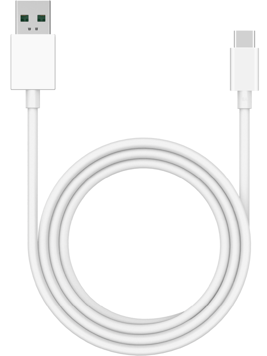 Podatkovni in polnilni kabel USB-A - USB-C Oppo DL154, 1m, bel 611602000020