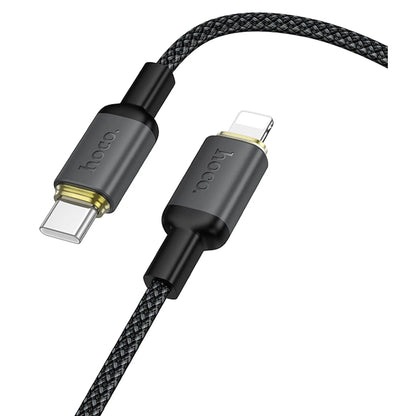 USB-A - Lightning podatkovni in polnilni kabel HOCO X128 Benefit, 12W, 1m, črn
