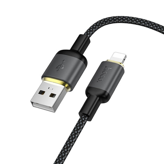 USB-A - Lightning podatkovni in polnilni kabel HOCO X128 Benefit, 12W, 1m, črn