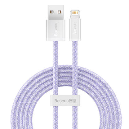 Podatkovni in polnilni kabel USB-A - Lightning Baseus Dynamic Series, 18W, 2m, vijoličen CALD000505