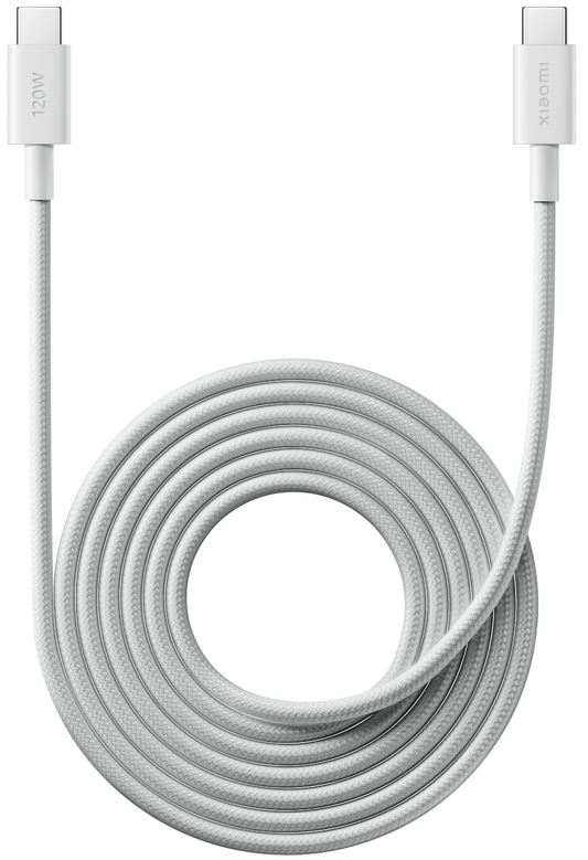Podatkovni in polnilni kabel USB-C - USB-C Xiaomi, 120W, 2m, bel BHR087AGL