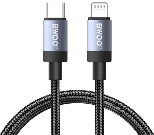 Podatkovni in polnilni kabel USB-C - Lightning BWOO BO-X401CL, 30W, 1m, črn