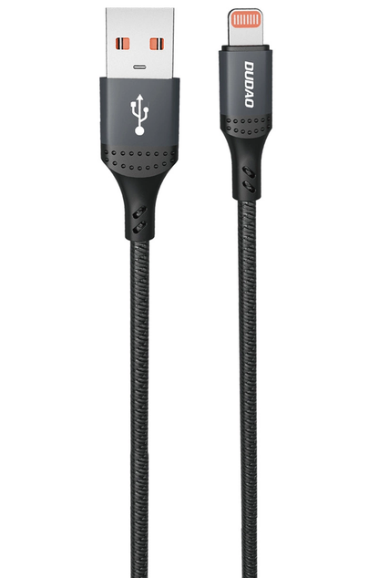USB-A - Lightning podatkovni in polnilni kabel Dudao L3SL, 30W, 1,2 m, črn