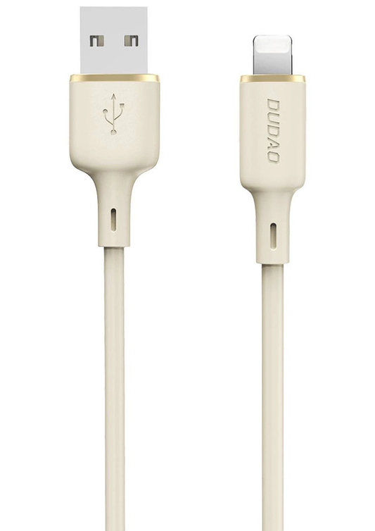 Podatkovni in polnilni kabel USB-A - Lightning Dudao L7SL, 18W, 1m, bež