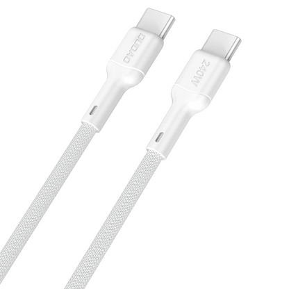 USB-C podatkovni in polnilni kabel - USB-C Dudao L9C Max, 240W, 1,2 m, bel