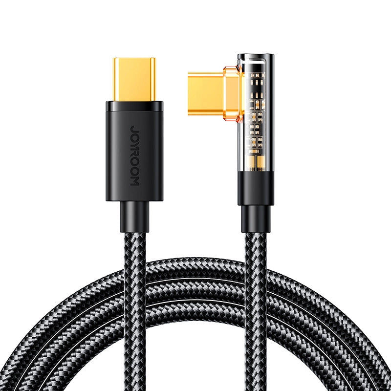 Kabel za podatke in polnjenje USB-C - USB-C Joyroom S-CC100A6 Angled, 100W, 1.2m, črn