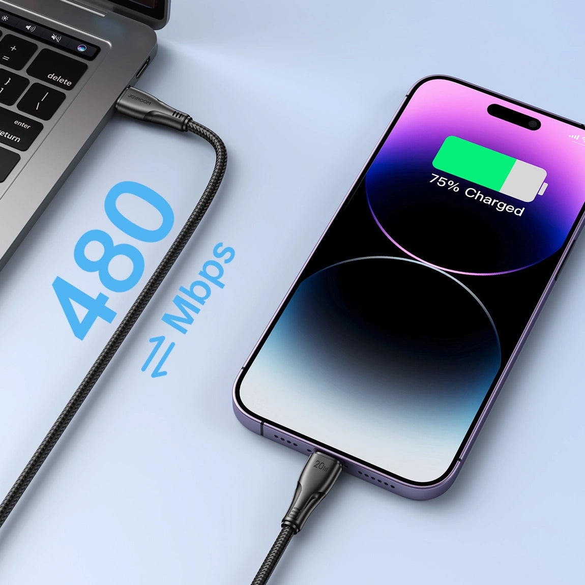 Kabel za prenos podatkov in polnjenje USB-C - Lightning Joyroom S-A11, 20W, 1.2m, črn