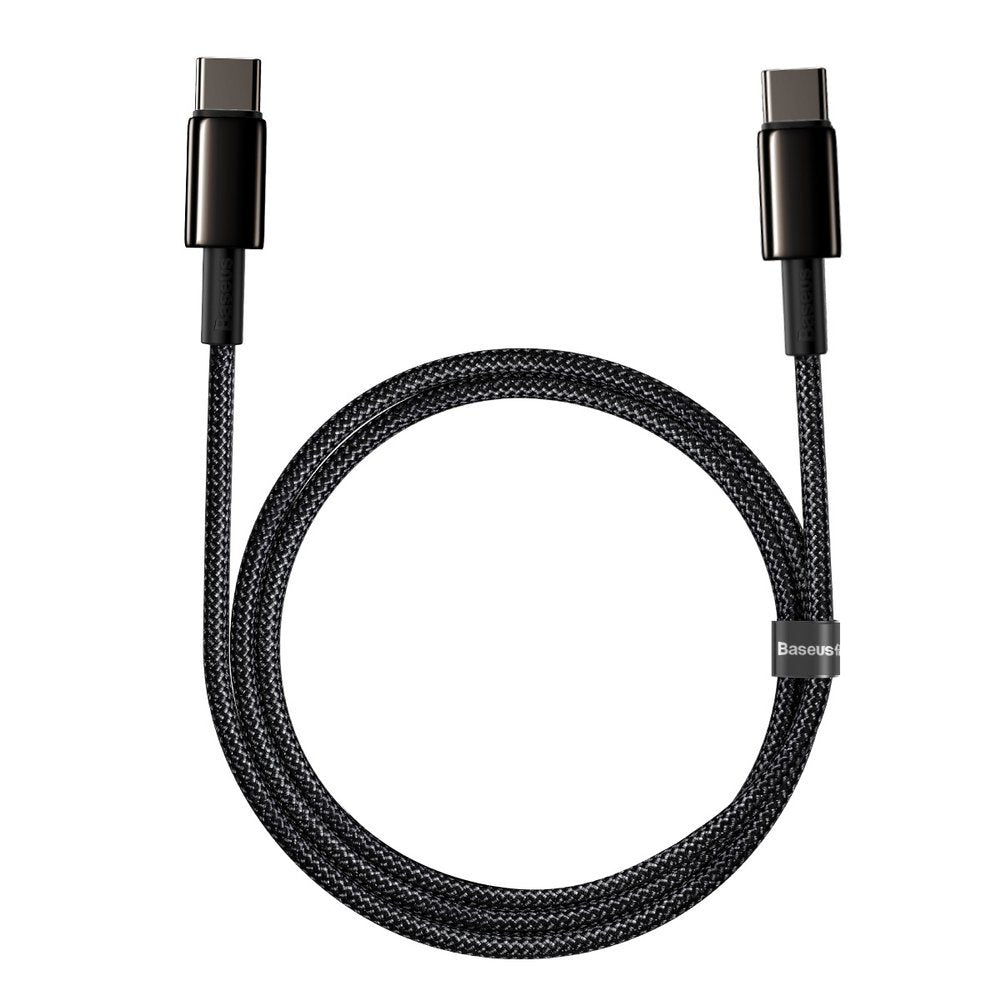 Podatkovni in polnilni kabel USB-C - USB-C Baseus Tungsten Gold USB-C, 100 W, 2 m, črn CATWJ-A01 CATWJ-A01