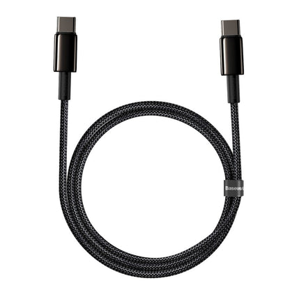 Podatkovni in polnilni kabel USB-C - USB-C Baseus Tungsten Gold USB-C, 100 W, 2 m, črn CATWJ-A01 CATWJ-A01