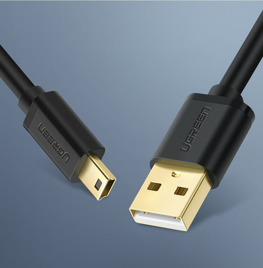 Kabel za podatke in polnjenje USB-A - miniUSB UGREEN US132, 2m, črn