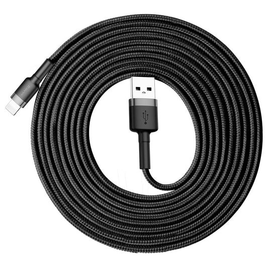 Kabel za podatke in polnjenje USB-A - Lightning Baseus Cafule, 18W, 3m, Siv CALKLF-RG1