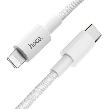 Kabel za podatke in polnjenje USB-C - Lightning HOCO X56, 20W, 1m, Bel