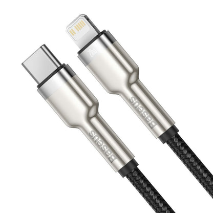 Kabel za podatke in polnjenje USB-C - Lightning Baseus Cafule Metal Series, 20W, 2m, Črn CATLJK-B01