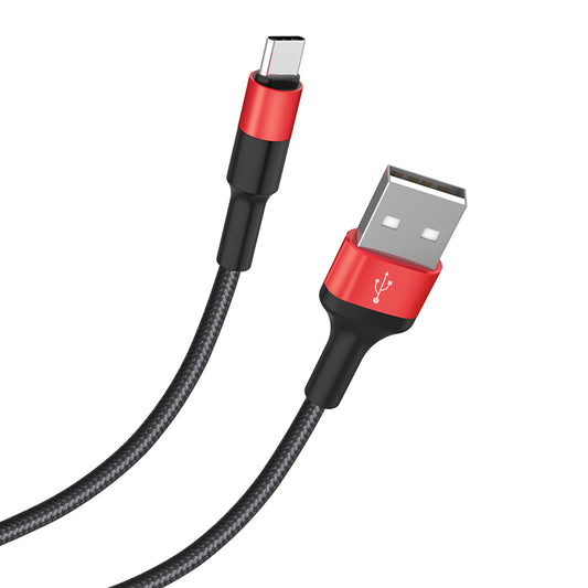 Kabel za podatke in polnjenje USB-A - USB-C HOCO X26 Xpress, 18W, 1m, črno rdeč