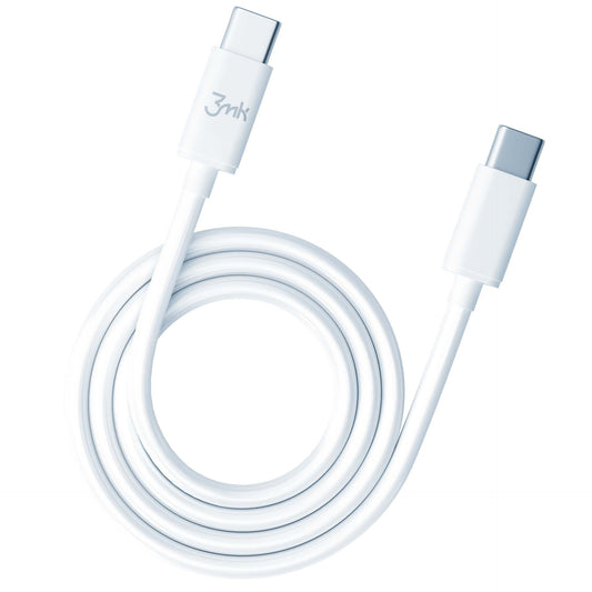 USB-C podatkovni in polnilni kabel - USB-C 3MK Hyper, 100W, 2m, bel