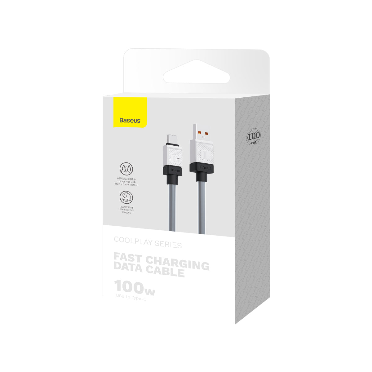 Kabel za podatke in polnjenje USB-A - USB-C Baseus CoolPlay, 100W, 1m, črn CAKW000601