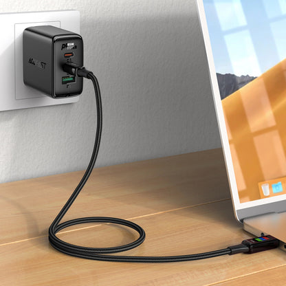 Podatkovni in polnilni kabel USB-C - USB-C Acefast C7-03, 100W, 1.2m, črn