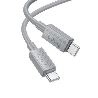 Kabel za prenos podatkov in polnjenje USB-C - USB-C HOCO X107, 60W, 1m, Siv