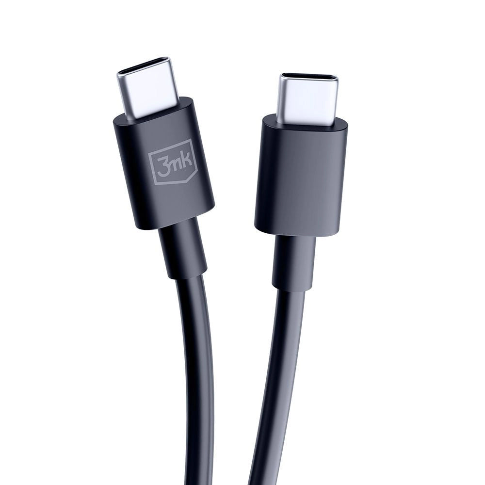 Podatkovni in polnilni kabel USB-C - USB-C 3MK Hyper, 100W, 1.2m, črn