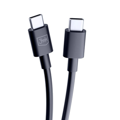 Podatkovni in polnilni kabel USB-C - USB-C 3MK Hyper, 100W, 1.2m, črn
