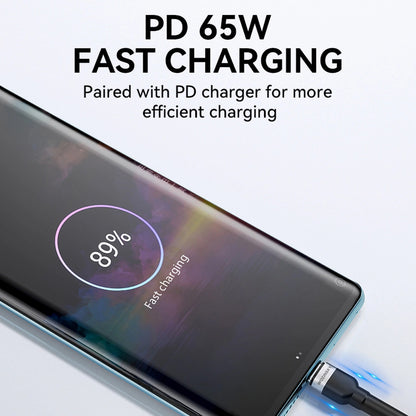 Kabel za prenos podatkov in polnjenje USB-C - USB-C WZK WNBCC2, 65W, 2m, črn