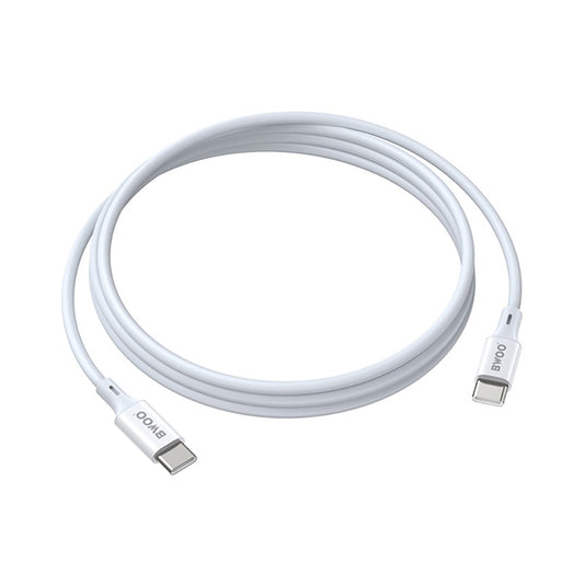 Kabel za podatke in polnjenje USB-C - USB-C BWOO X282, 60W, 1m, Bel
