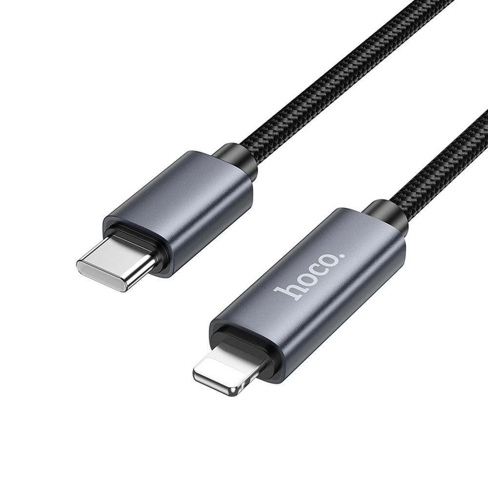 Kabel za podatke in polnjenje USB-C - Lightning HOCO Display X112, 27W, 1m, črn