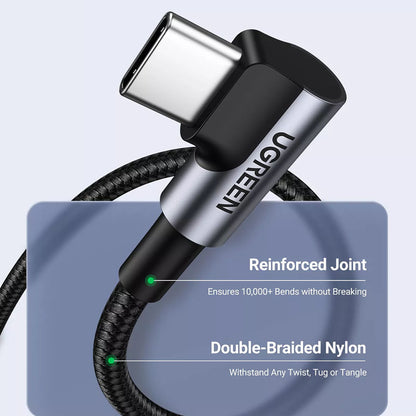Kabel za podatke in polnjenje USB-C - USB-C UGREEN US335 Angled, 100W, 2m, črn
