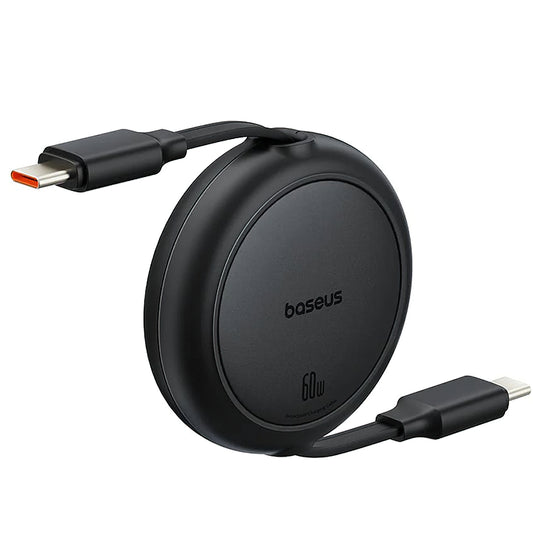 Kabel za podatke in polnjenje USB-C - USB-C Baseus Free2Pull Mini Retractable, 60W, 1m, Črn P10364500111-01