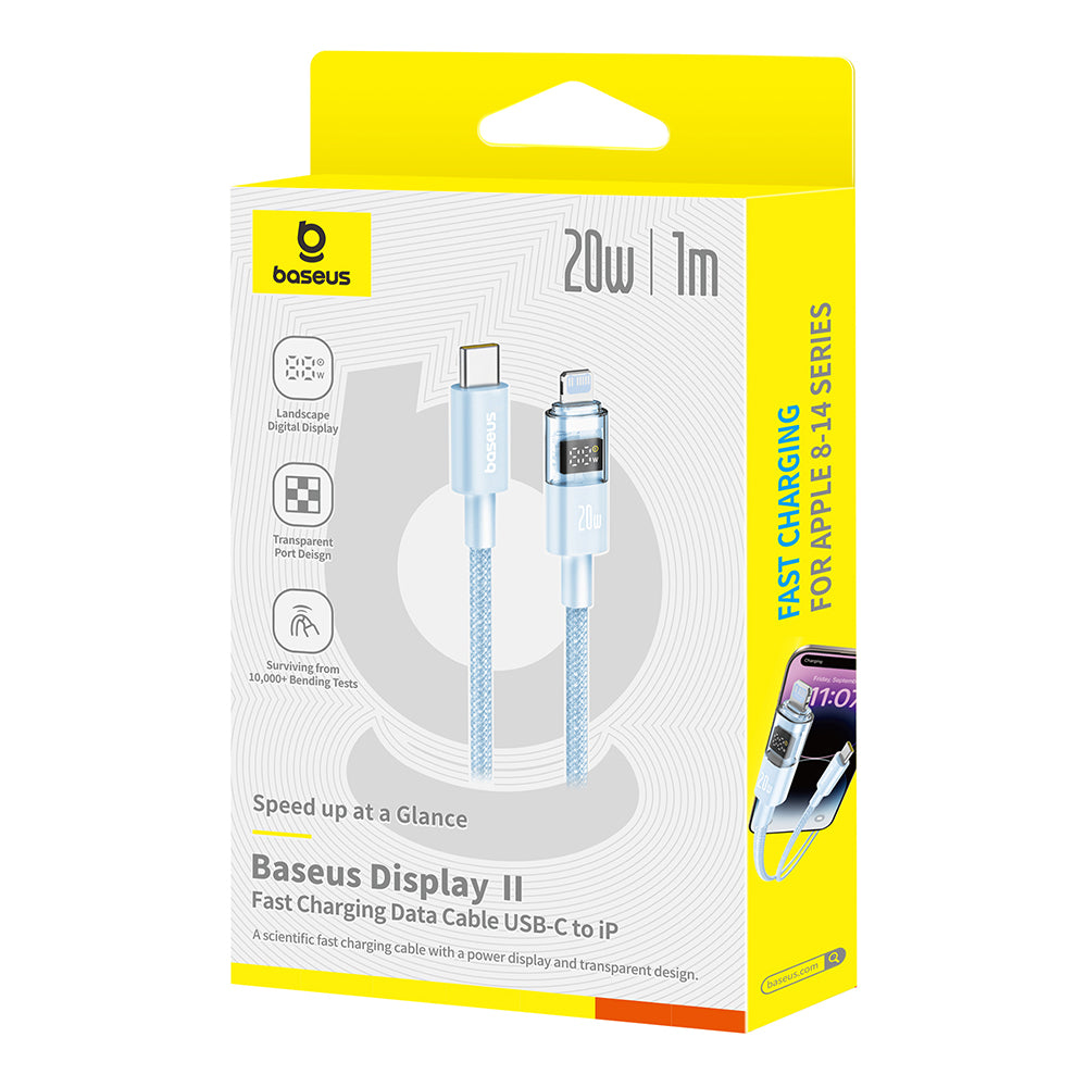 Kabel za prenos podatkov in polnjenje USB-C - USB-C Baseus Display 2, 100W, 1m, Modra P10382702311-00