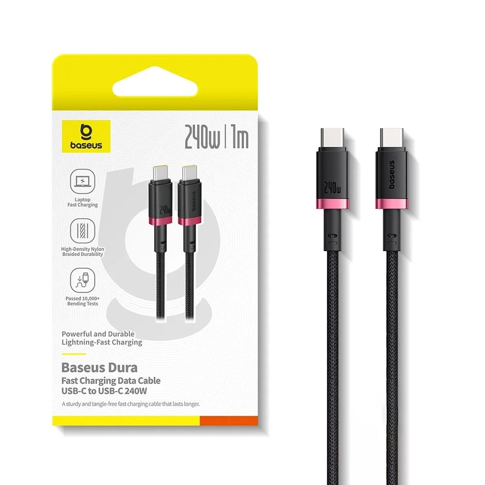 Kabel za podatke in polnjenje USB-C - USB-C Baseus Dura Series, 240W, 1m, Rdeč P10377803U03-01