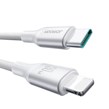 Kabel za podatke in polnjenje USB-C - Lightning Joyroom S-A28 Flash, 30W, 1m, Bel