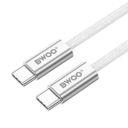Kabel za podatke in polnjenje USB-C - USB-C BWOO BO-X317C, 240W, 1m, Bel