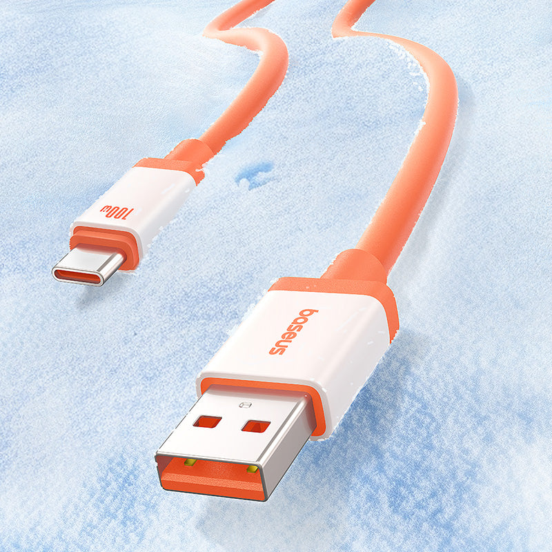 Kabel za podatke in polnjenje USB-A - USB-C Baseus Zero Degree Series, 100W, 2m, rdeč