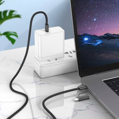 Kabel za podatke in polnjenje USB-C - Lightning / USB-C Borofone BX104 Primo 2v1, 60W, 1m, črn