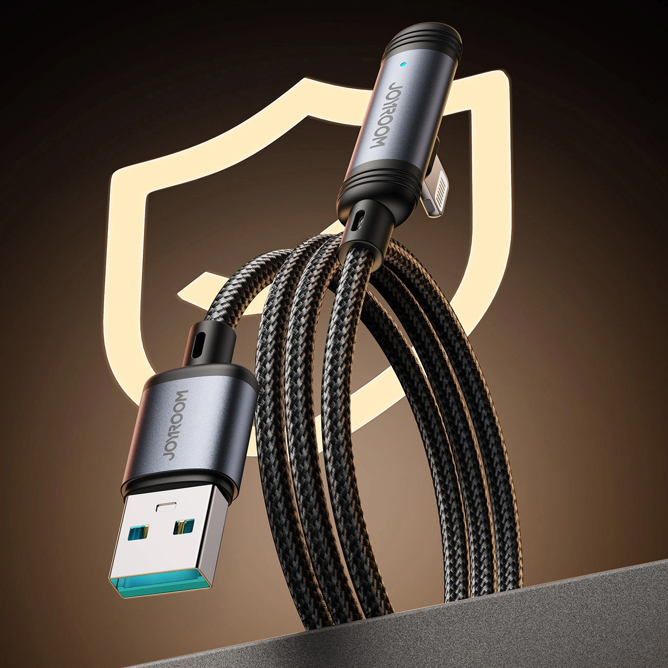 Kabel za podatke in polnjenje USB-A - Lightning Joyroom S-A56 EnjoyX Angled, 18W, 1.2m, črn