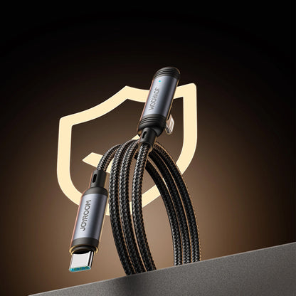 Kabel za prenos podatkov in polnjenje USB-C - Lightning Joyroom S-A56 EnjoyX Angled, 30W, 1.2m, črn
