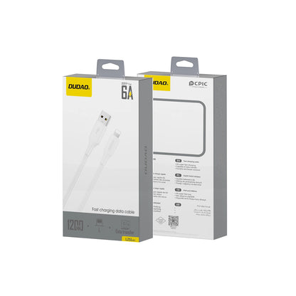 Podatkovni in polnilni kabel USB-A - Lightning Dudao L2sL, 30W, 1.2m, Bel