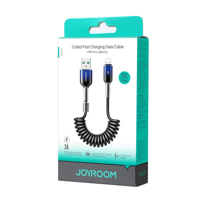 Kabel za prenos podatkov in polnjenje USB-A - Lightning Joyroom S-A43 Crystal, 18W, 1.5m, črn