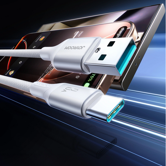 Kabel za podatke in polnjenje USB-A - USB-C Joyroom S-A28 Flash, 18W, 1m, Bel