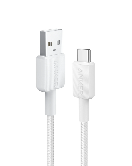 Kabel za podatke in polnjenje USB-A - USB-C Anker 322, 18W, 1.8m, Bel A81H6G21