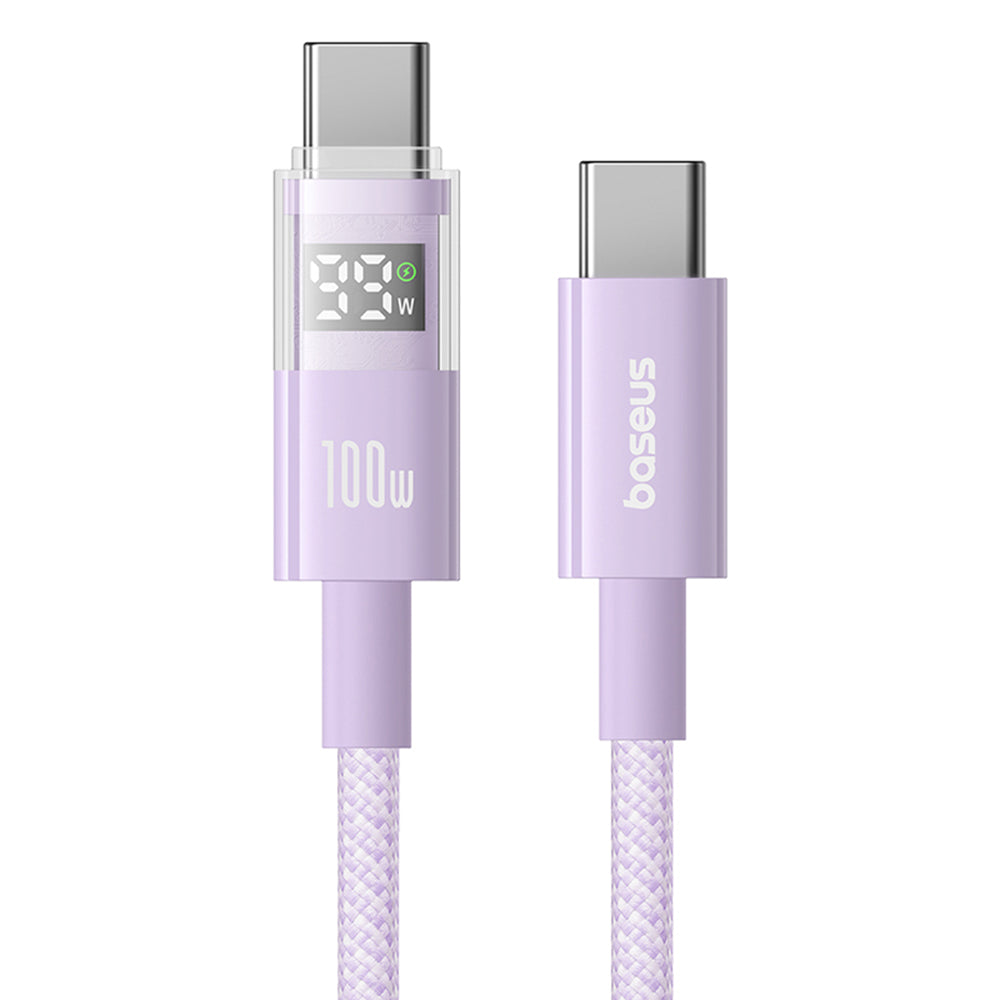 Kabel za podatke in polnjenje USB-C - USB-C Baseus Display 2, 100W, 1m, Vijolična P10382702511-00