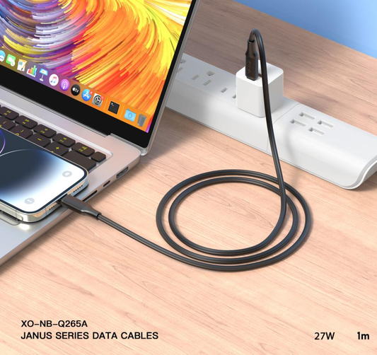 Kabel za podatke in polnjenje USB-C - Lightning XO Design NB-Q265A, 27W, 1m, črn