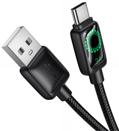 Kabel za podatke in polnjenje USB-A - USB-C HOCO U146, 36W, 1.2m, črn