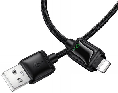 Kabel za podatke in polnjenje USB-A - Lightning HOCO U146, 12W, 1.2m, črn