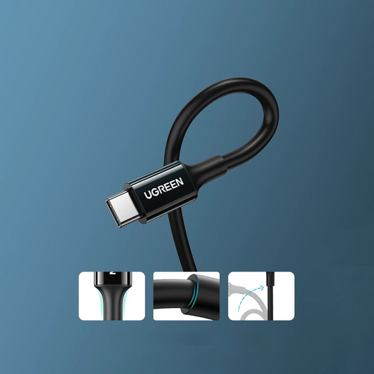 Kabel za podatke in polnjenje USB-C - USB-C UGREEN US300, 100W, 2m, črn