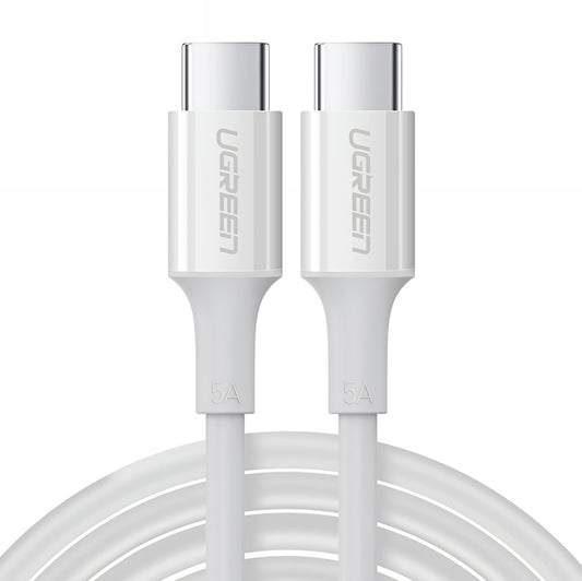 Kabel za podatke in polnjenje USB-C - USB-C UGREEN US300, 100W, 2m, Bel