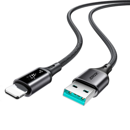 Kabel za podatke in polnjenje USB-A - Lightning Joyroom S-A60 StarTalk, 18W, 1.2m, črn